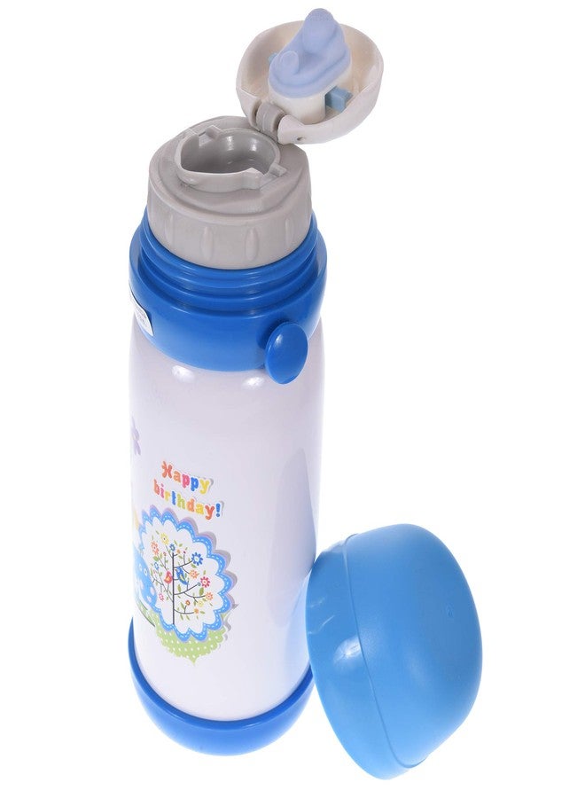 ماما ميا زجاجة ماء للأطفال من ماماميا معزولة بتفريغ الهواء، مزودة بغطاء للشرب والصب - 650 مل (أزرق) - Image 2